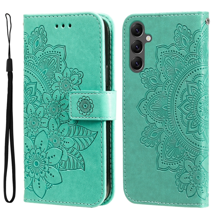 For Samsung Galaxy A25 5G Global 7-petal Flowers Embossing Leather Phone Case(Green)
For Samsung Galaxy A25 5G Global 7-petal Flowers Embossing Leather Phone Case(Green)