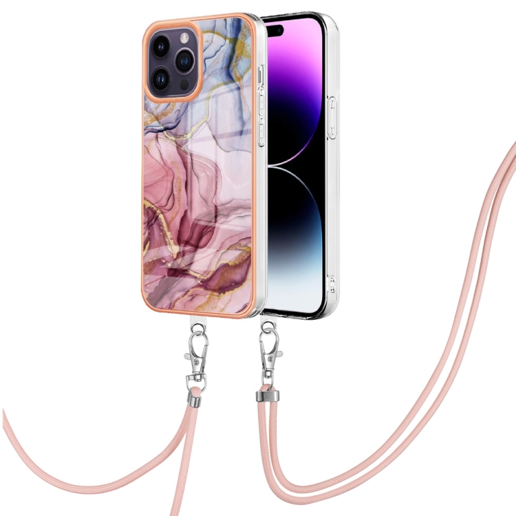 For iPhone 15 Pro Electroplating Marble Dual-side IMD Phone Case with Lanyard(Rose Red 014)
For iPhone 15 Pro Electroplating Marble Dual-side IMD Phone Case with Lanyard(Rose Red 014)