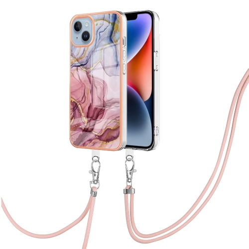 For iPhone 15 Electroplating Marble Dual-side IMD Phone Case with Lanyard(Rose Red 014)
For iPhone 15 Electroplating Marble Dual-side IMD Phone Case with Lanyard(Rose Red 014)