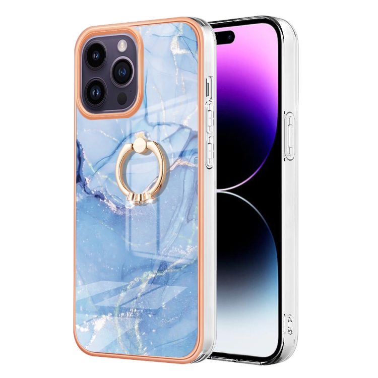 For iPhone 15 Pro Electroplating Marble Dual-side IMD Phone Case with Ring(Blue 018)
For iPhone 15 Pro Electroplating Marble Dual-side IMD Phone Case with Ring(Blue 018)