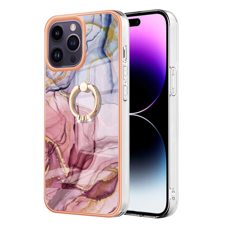 For iPhone 15 Pro Electroplating Marble Dual-side IMD Phone Case with Ring(Rose Red 014)
For iPhone 15 Pro Electroplating Marble Dual-side IMD Phone Case with Ring(Rose Red 014)