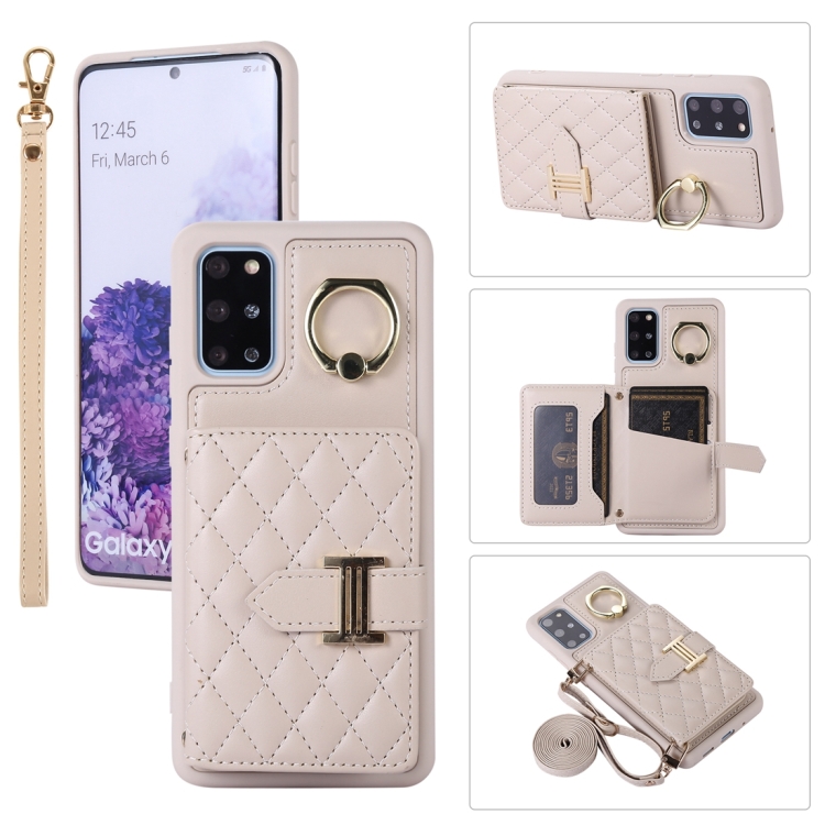 For Samsung Galaxy S20+ Horizontal Card Bag Ring Holder Phone Case with Dual Lanyard(Beige)
For Samsung Galaxy S20+ Horizontal Card Bag Ring Holder Phone Case with Dual Lanyard(Beige)
