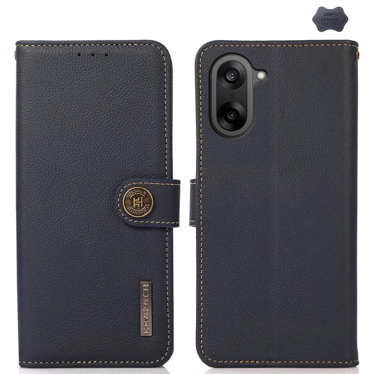 For OnePlus Nord CE5 / Ace 5 Racing KHAZNEH Custer Genuine Leather RFID Phone Case(Blue)
For OnePlus Nord CE5 / Ace 5 Racing KHAZNEH Custer Genuine Leather RFID Phone Case(Blue)