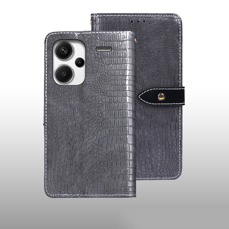For Xiaomi Redmi Note 13 Pro+ 5G idewei Crocodile Texture Leather Phone Case(Grey)
For Xiaomi Redmi Note 13 Pro+ 5G idewei Crocodile Texture Leather Phone Case(Grey)