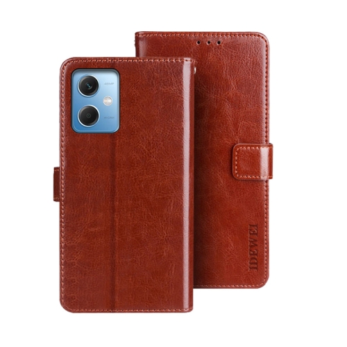 For Xiaomi Redmi Note 12 4G Global idewei Crazy Horse Texture Leather Phone Case(Brown)
For Xiaomi Redmi Note 12 4G Global idewei Crazy Horse Texture Leather Phone Case(Brown)