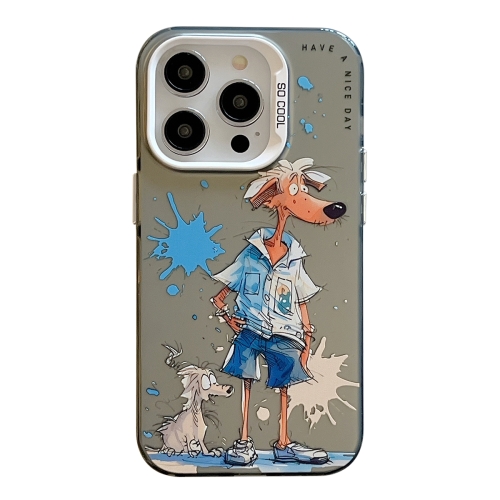 

For iPhone 13 Pro Animal Pattern Oil Painting Series PC + TPU Phone Case(Wolf)