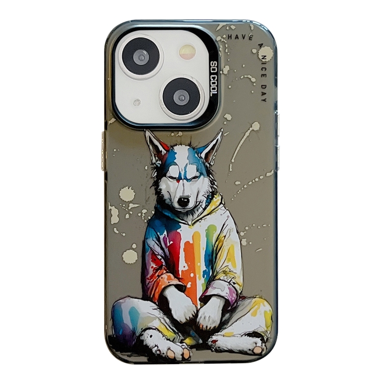 For iPhone 14 Animal Pattern Oil Painting Series PC + TPU Phone Case(Hoodie Dog)
For iPhone 14 Animal Pattern Oil Painting Series PC + TPU Phone Case(Hoodie Dog)