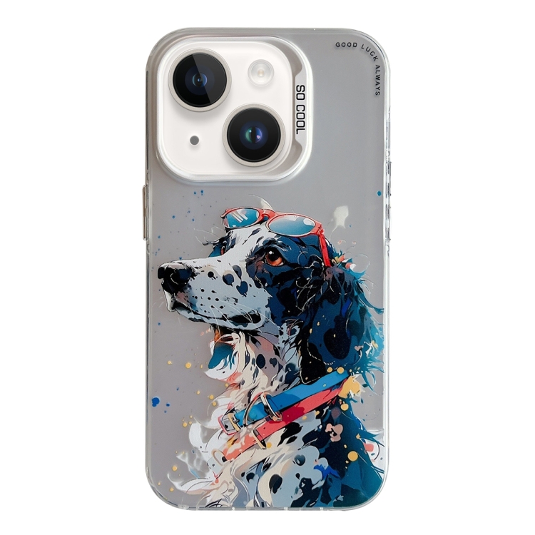 For iPhone 14 Plus Animal Pattern Oil Painting Series PC + TPU Phone Case(Spotted Dog)
For iPhone 14 Plus Animal Pattern Oil Painting Series PC + TPU Phone Case(Spotted Dog)