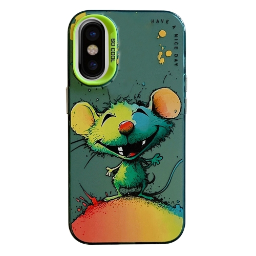 For iPhone X / XS Animal Pattern Oil Painting Series PC + TPU Phone Case(Happy Mouse)
For iPhone X / XS Animal Pattern Oil Painting Series PC + TPU Phone Case(Happy Mouse)