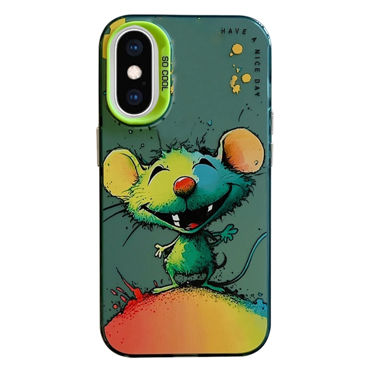 For iPhone XS Max Animal Pattern Oil Painting Series PC + TPU Phone Case(Happy Mouse)
For iPhone XS Max Animal Pattern Oil Painting Series PC + TPU Phone Case(Happy Mouse)