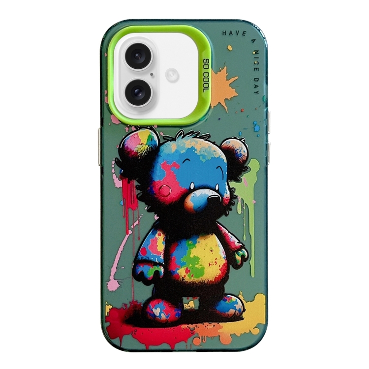 For iPhone 16 Plus Animal Pattern Oil Painting Series PC + TPU Phone Case(Colorful Bear)
For iPhone 16 Plus Animal Pattern Oil Painting Series PC + TPU Phone Case(Colorful Bear)
