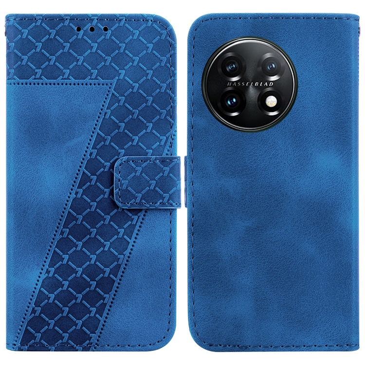 For OnePlus 11 7-shaped Embossed Leather Phone Case(Blue) 
For OnePlus 11 7-shaped Embossed Leather Phone Case(Blue)