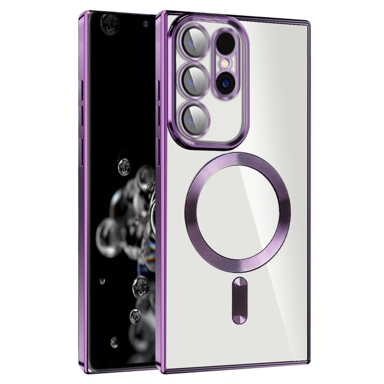 For Samsung Galaxy S20 Ultra CD Texture Plating TPU MagSafe Phone Case with Lens Film(Dark Purple)
For Samsung Galaxy S20 Ultra CD Texture Plating TPU MagSafe Phone Case with Lens Film(Dark Purple)