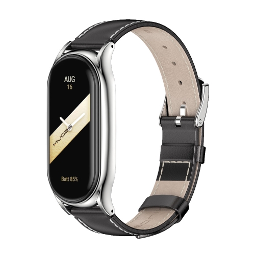 For Xiaomi Mi Band 8 Mijobs Plus Case Genuine Leather Watch Band(Black Silver)
For Xiaomi Mi Band 8 Mijobs Plus Case Genuine Leather Watch Band(Black Silver)