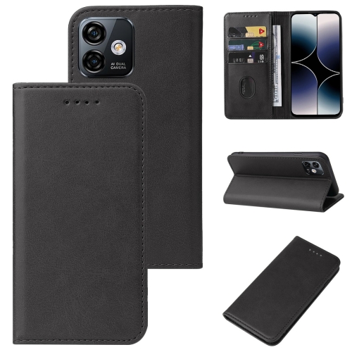 

For Ulefone Note 16 Pro Magnetic Closure Leather Phone Case(Black)