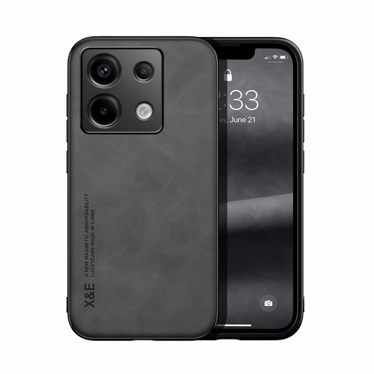 For Xiaomi Redmi Note 13 Pro 5G Skin Feel Magnetic Leather Back Phone Case(Dark Grey)
For Xiaomi Redmi Note 13 Pro 5G Skin Feel Magnetic Leather Back Phone Case(Dark Grey)