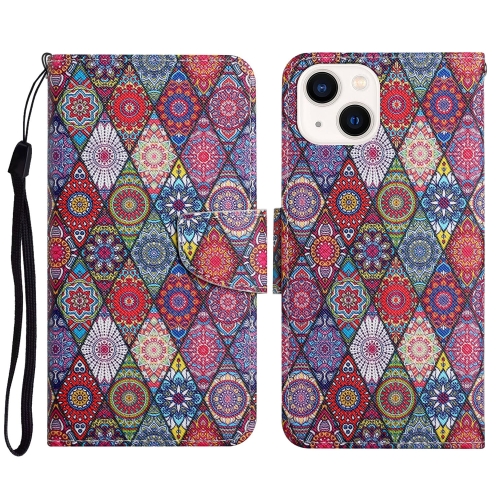

For iPhone 15 Plus 3D Colored Drawing Flip Leather Phone Case(Kaleidoscope)