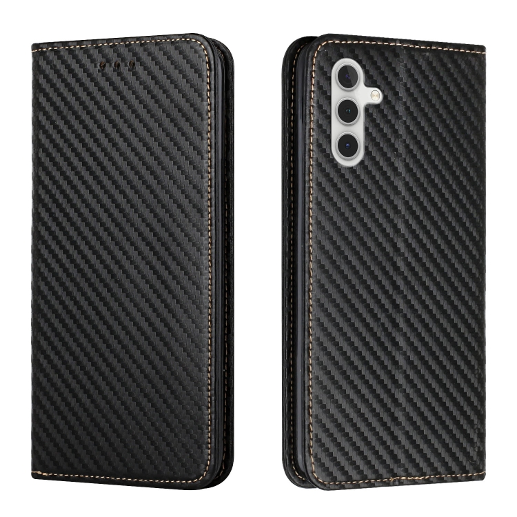 For Samsung Galaxy S24 5G Carbon Fiber Texture Flip Holder Leather Phone Case(Black)
For Samsung Galaxy S24 5G Carbon Fiber Texture Flip Holder Leather Phone Case(Black)