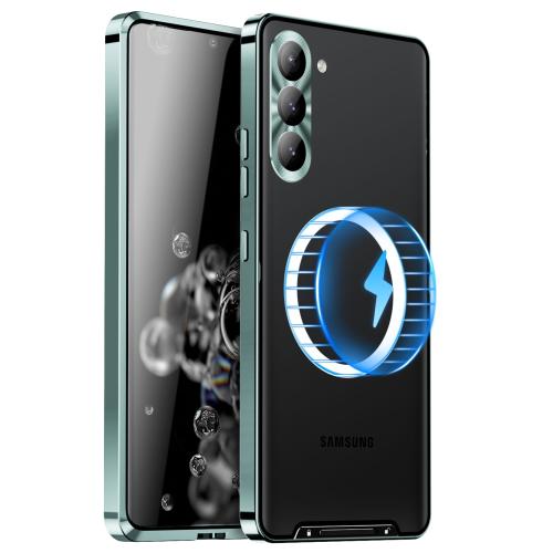For Samsung Galaxy S25+ 5G MagSafe Magnetic Frosted Metal Phone Case(Green)
For Samsung Galaxy S25+ 5G MagSafe Magnetic Frosted Metal Phone Case(Green)