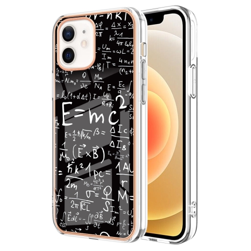 

For iPhone 12 / 12 Pro Electroplating Marble Dual-side IMD Phone Case(Equation)