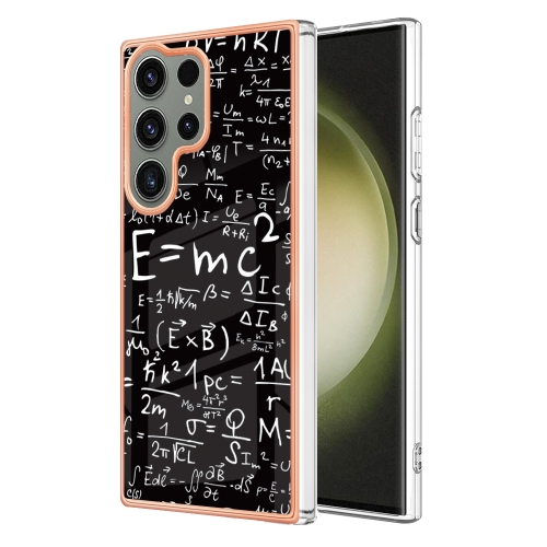 

For Samsung Galaxy S23 Ultra 5G Electroplating Marble Dual-side IMD Phone Case(Equation)