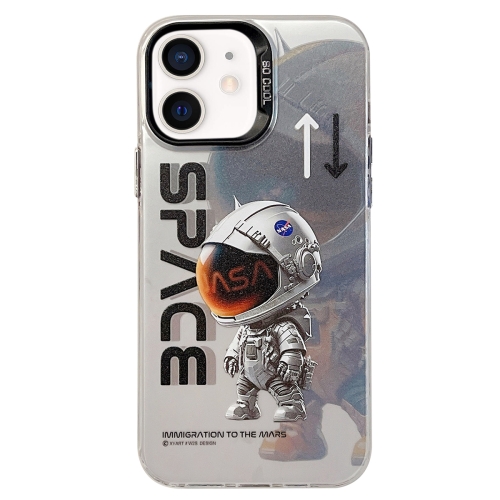 

For iPhone 12 Astronaut Pattern PC Phone Case(Gray Astronaut)