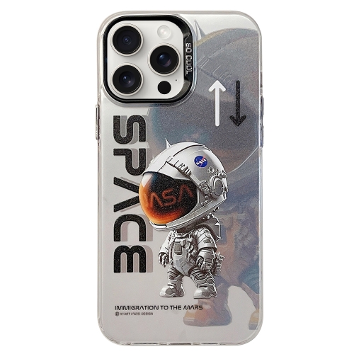 

For iPhone 15 Pro Astronaut Pattern PC Phone Case(Gray Astronaut)