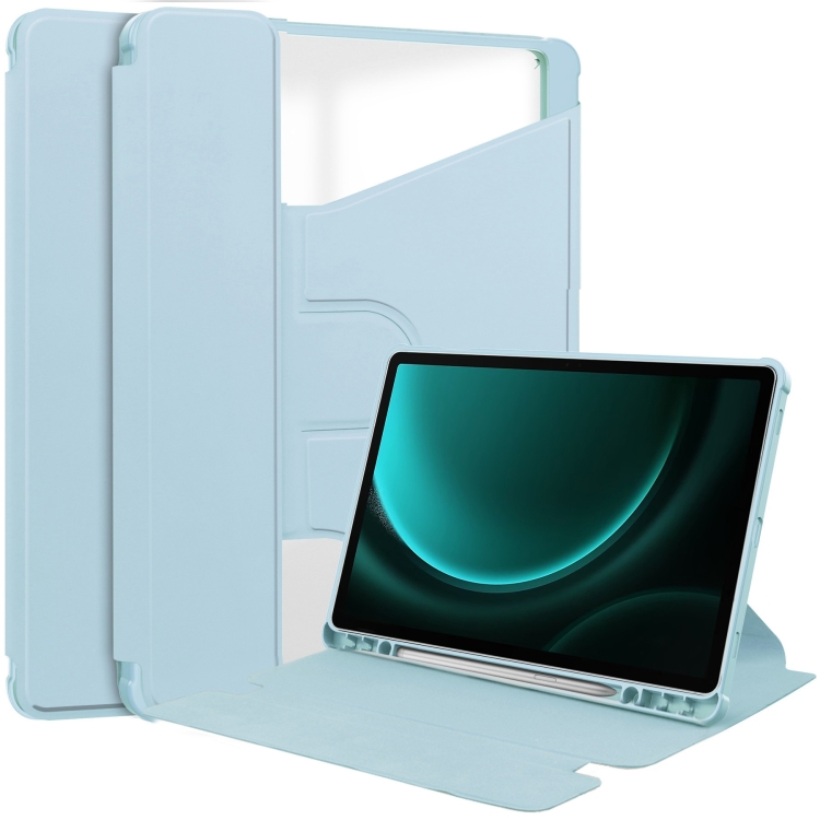 For Samsung Galaxy Tab S9 FE+ 360 Rotation Transparent Smart Leather Case(Sky Blue)
For Samsung Galaxy Tab S9 FE+ 360 Rotation Transparent Smart Leather Case(Sky Blue)