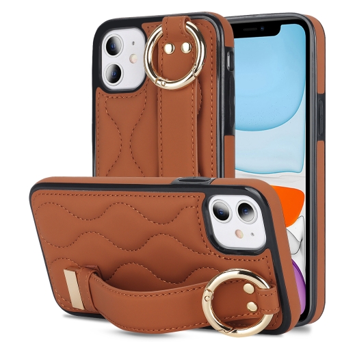 For iPhone 11 Non-slip Full Coverage Ring PU Phone Case with Wristband(Brown)
For iPhone 11 Non-slip Full Coverage Ring PU Phone Case with Wristband(Brown)