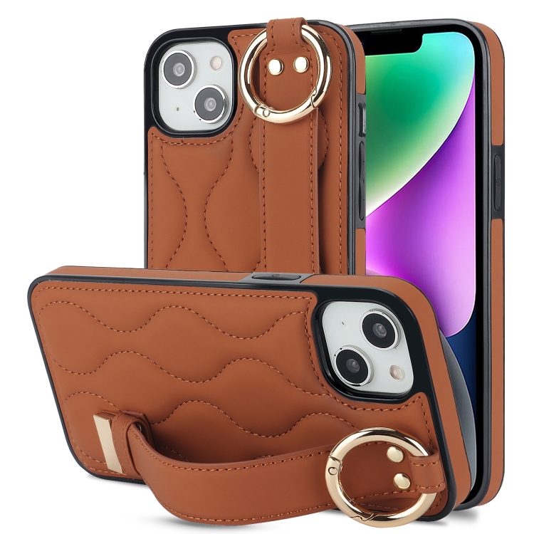 For iPhone 13 mini Non-slip Full Coverage Ring PU Phone Case with Wristband(Brown)
For iPhone 13 mini Non-slip Full Coverage Ring PU Phone Case with Wristband(Brown)
