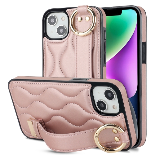 For iPhone 14 Non-slip Full Coverage Ring PU Phone Case with Wristband(Rose Gold)
For iPhone 14 Non-slip Full Coverage Ring PU Phone Case with Wristband(Rose Gold)