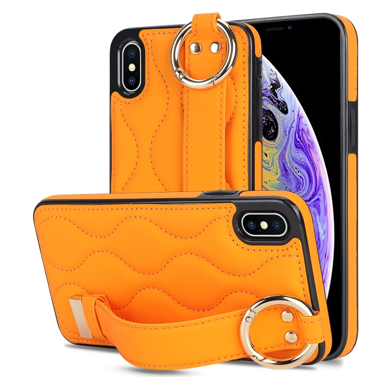For iPhone XS / X Non-slip Full Coverage Ring PU Phone Case with Wristband(Orange)
For iPhone XS / X Non-slip Full Coverage Ring PU Phone Case with Wristband(Orange)