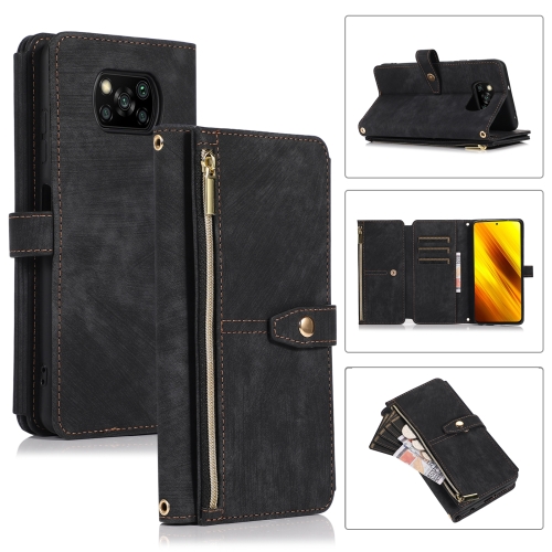 For Xiaomi Poco X3 NFC Dream 9-Card Wallet Zipper Bag Leather Phone Case(Black)
For Xiaomi Poco X3 NFC Dream 9-Card Wallet Zipper Bag Leather Phone Case(Black)