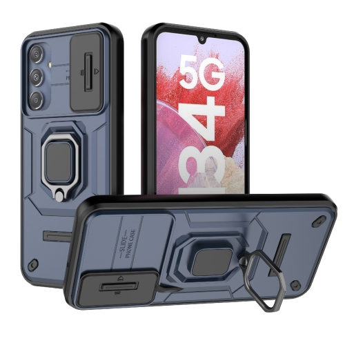 For Samsung Galaxy M34 5G India Sliding Camshield TPU + PC Shockproof Phone Case with Holder(Blue)
For Samsung Galaxy M34 5G India Sliding Camshield TPU + PC Shockproof Phone Case with Holder(Blue)