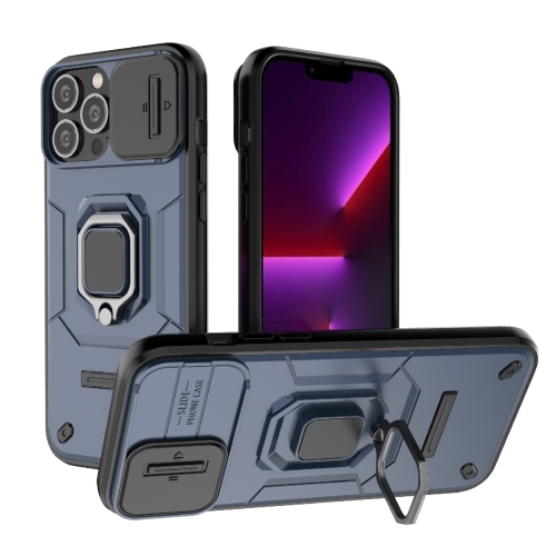 For iPhone 13 Pro Max Sliding Camshield TPU + PC Shockproof Phone Case with Holder(Blue)
For iPhone 13 Pro Max Sliding Camshield TPU + PC Shockproof Phone Case with Holder(Blue)