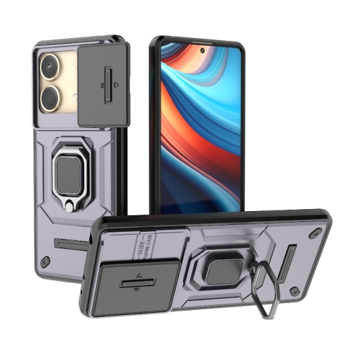 For Xiaomi Redmi Note 13R Pro 5G Sliding Camshield TPU + PC Shockproof Phone Case with Holder(Purple)
For Xiaomi Redmi Note 13R Pro 5G Sliding Camshield TPU + PC Shockproof Phone Case with Holder(Purple)
