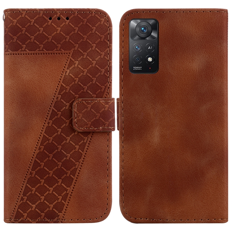 For Xiaomi Redmi Note 11 Pro 4G Global/5G Global 7-shaped Embossed Leather Phone Case(Brown)
For Xiaomi Redmi Note 11 Pro 4G Global/5G Global 7-shaped Embossed Leather Phone Case(Brown)