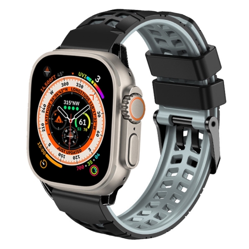 For Apple Watch Ultra 49mm Twill Dual-row Buckle Silicone Watch Band(Black Grey)
For Apple Watch Ultra 49mm Twill Dual-row Buckle Silicone Watch Band(Black Grey)