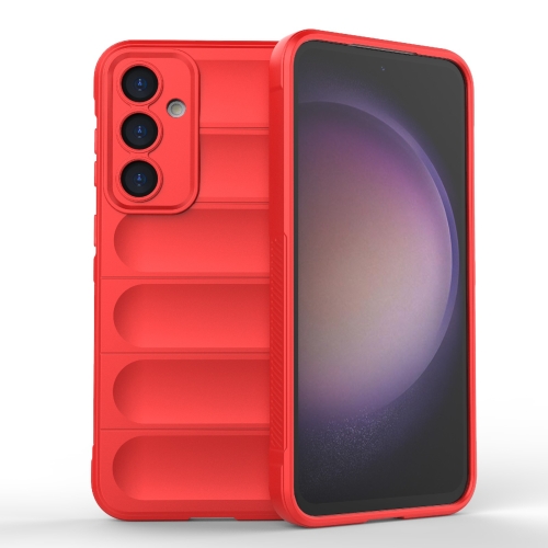 

For Samsung Galaxy S23 FE 5G Magic Shield TPU + Flannel Phone Case(Red)