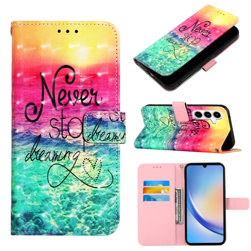 

For Samsung Galaxy A35 5G 3D Painting Horizontal Flip Leather Phone Case(Chasing Dreams)