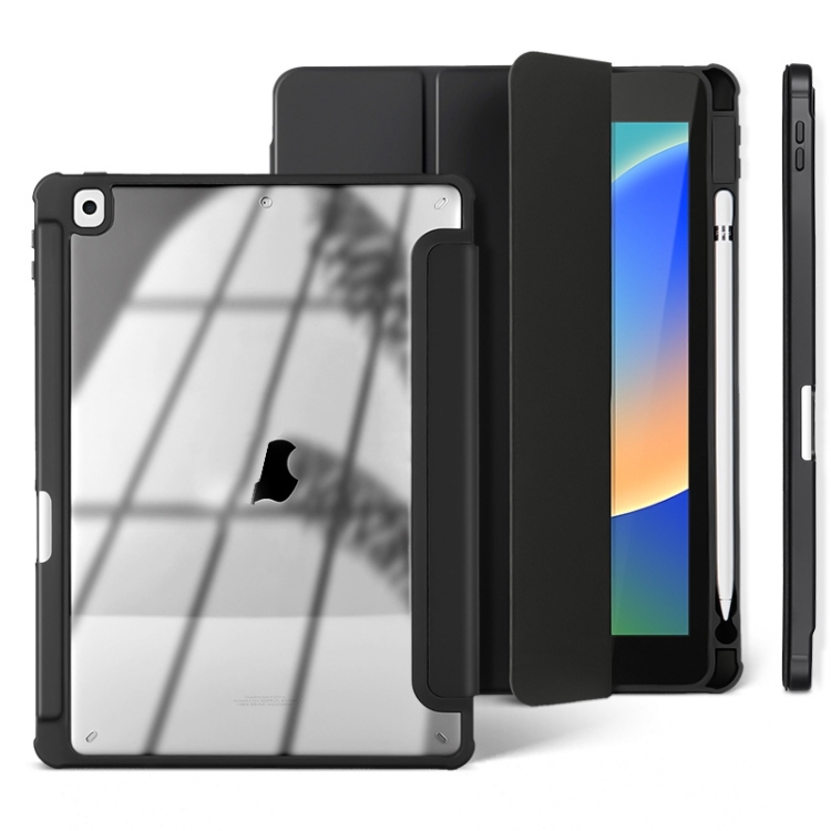 For iPad Pro 10.5 / Air 2019 3-folding Acrylic Smart Leather Tablet Case(Black)
For iPad Pro 10.5 / Air 2019 3-folding Acrylic Smart Leather Tablet Case(Black)