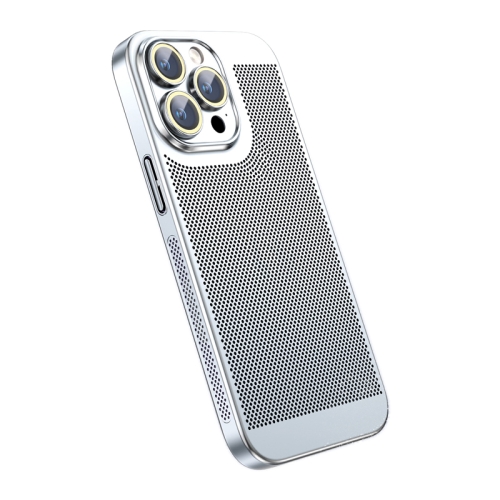 

For iPhone 12 Pro Max Ice Sense Heat Dissipation Electroplating PC Phone Case(Silver)