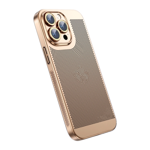 

For iPhone 12 Pro Ice Sense Heat Dissipation Electroplating PC Phone Case(Champagne Gold)