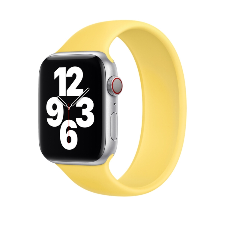 For Apple Watch Series 9&8&7 41mm / SE 3&SE 2&6&SE&5&4 40mm / 3&2&1 38mm Solid Color Elastic Silicone Watch Band, Size:M 143mm (Yellow)
For Apple Watch Series 9&8&7 41mm / SE 3&SE 2&6&SE&5&4 40mm / 3&2&1 38mm Solid Color Elastic Silicone Watch Band, Size:M 143mm (Yellow)