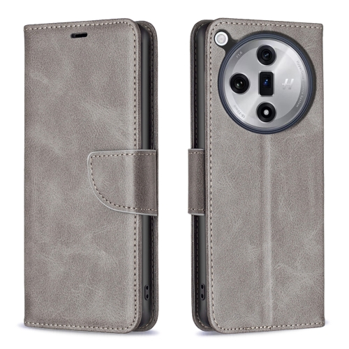 

For OPPO Find X7 Lambskin Texture Leather Phone Case(Grey)