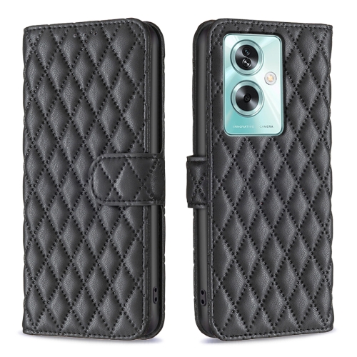 

For OPPO A79 5G Diamond Lattice Wallet Leather Flip Phone Case(Black)