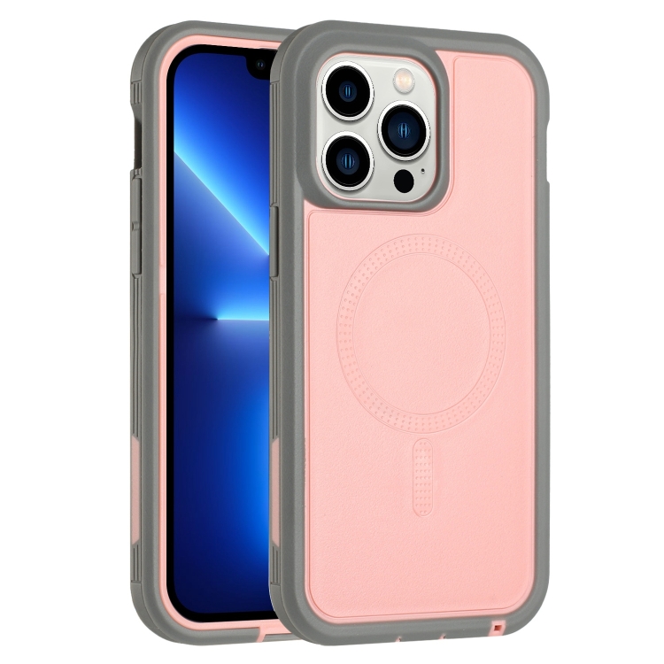 For iPhone 13 Pro Defender Series XT MagSafe Magnetic PC + TPU Shockproof Phone Case(Pink+Grey)
For iPhone 13 Pro Defender Series XT MagSafe Magnetic PC + TPU Shockproof Phone Case(Pink+Grey)