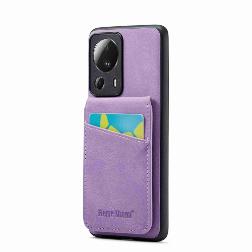 For Xiaomi 13 Lite Fierre Shann Crazy Horse Card Holder Back Cover PU Phone Case(Purple)
For Xiaomi 13 Lite Fierre Shann Crazy Horse Card Holder Back Cover PU Phone Case(Purple)