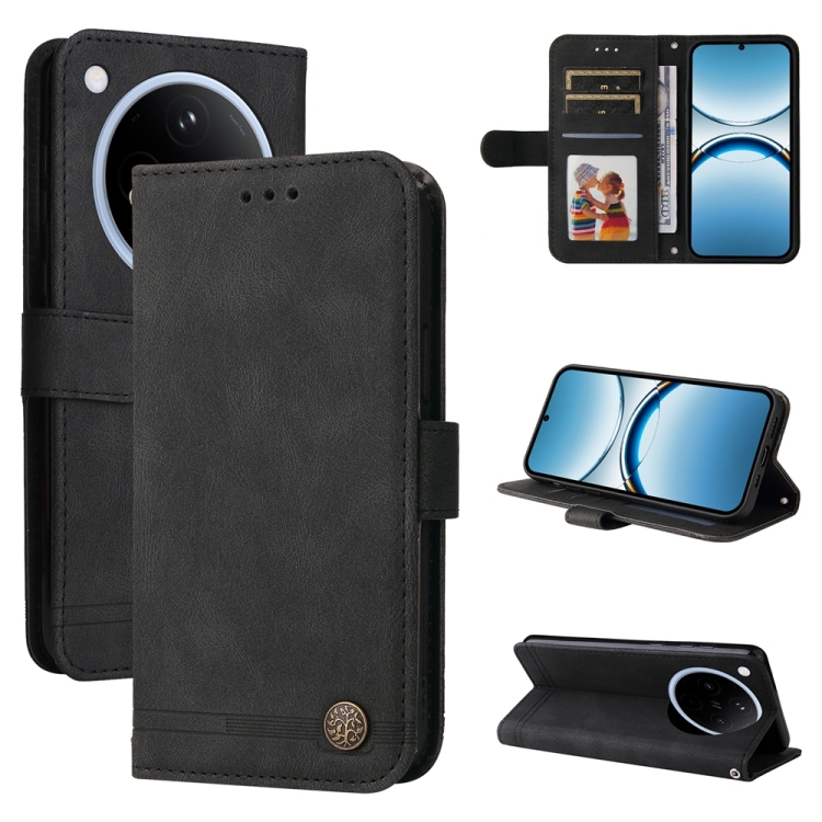 For OPPO Find X8 Skin Feel Life Tree Metal Button Leather Phone Case(Black)
For OPPO Find X8 Skin Feel Life Tree Metal Button Leather Phone Case(Black)