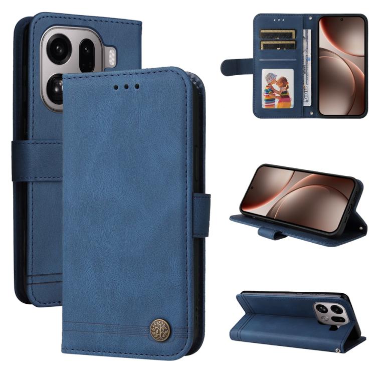 For OPPO Find X9 Pro Skin Feel Life Tree Metal Button Leather Phone Case(Blue)
For OPPO Find X9 Pro Skin Feel Life Tree Metal Button Leather Phone Case(Blue)